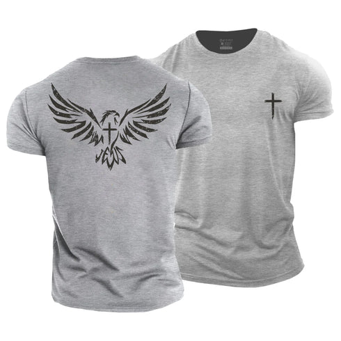 Men's Wings Like Eagles Cotton T-Shirt